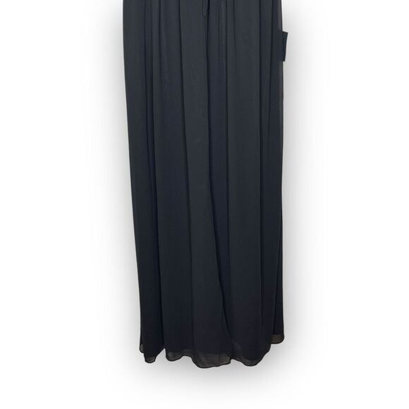 Lulus I'm All Yours Black Ruffled Maxi Dress Slit Women’s Size Large NWT - Picture 5 of 15